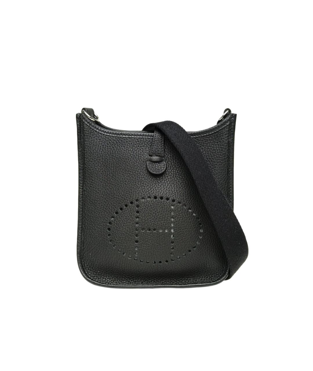 HERMES Черная кожаная сумка через плечо, фото 9