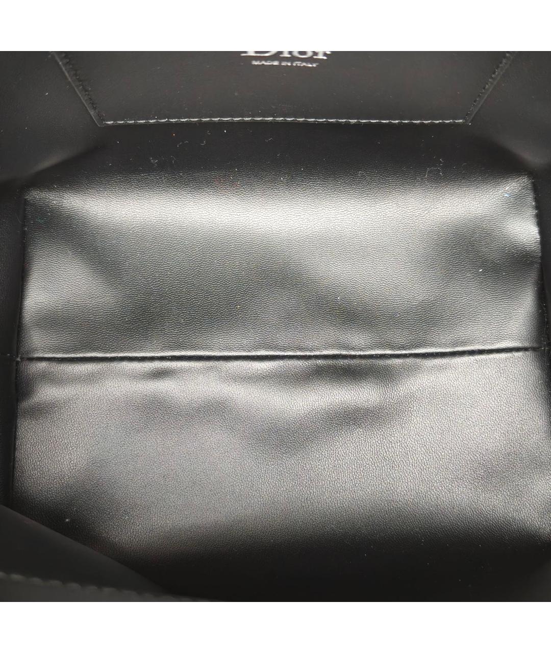 CHRISTIAN DIOR Черная кожаная сумка через плечо, фото 7