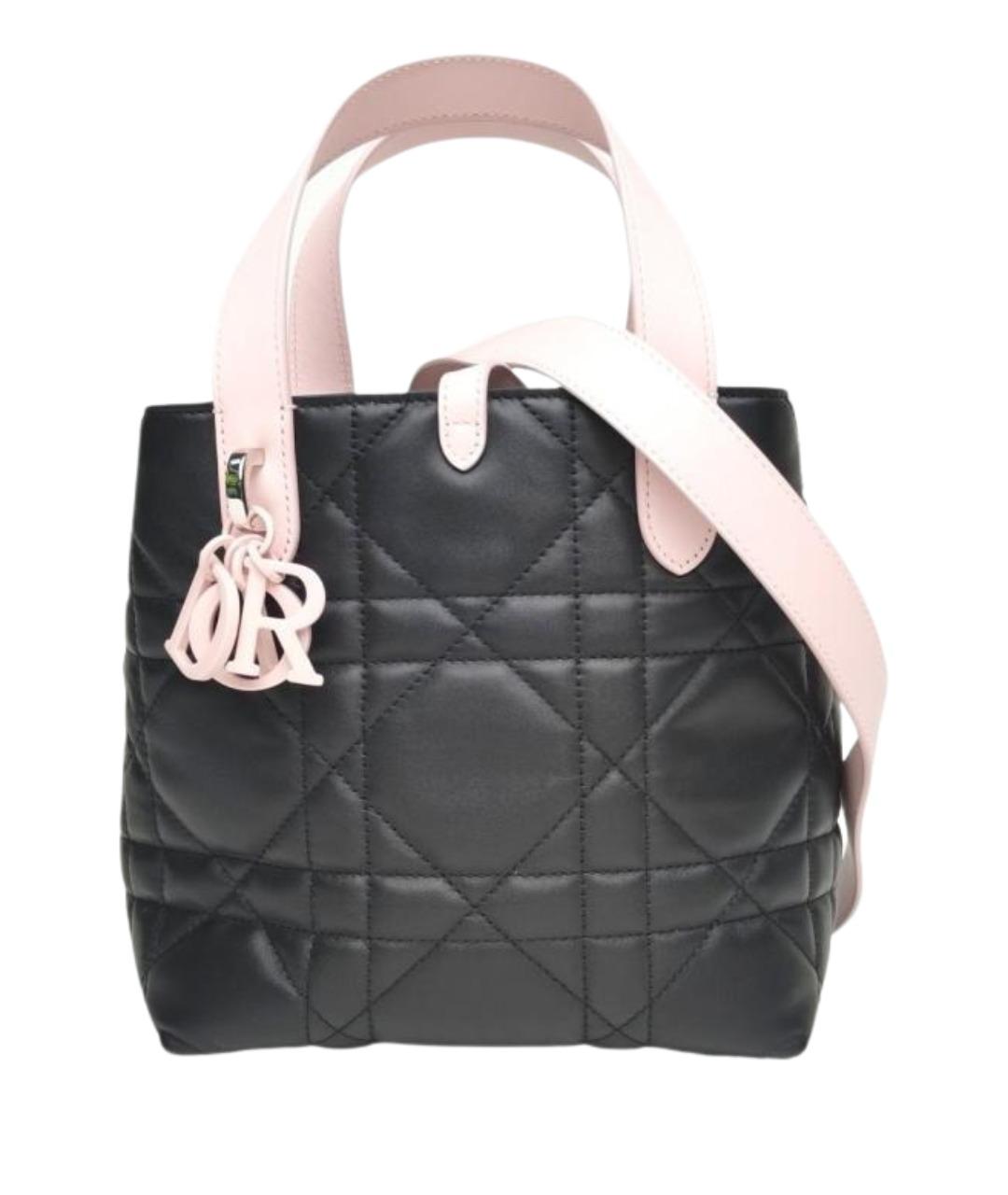 CHRISTIAN DIOR Черная кожаная сумка через плечо, фото 1