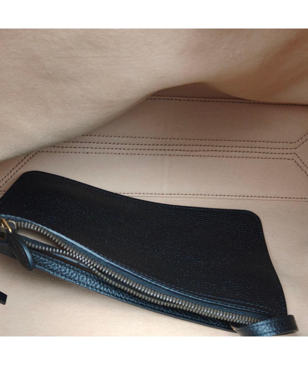 GUCCI Черная кожаная сумка через плечо, фото 9