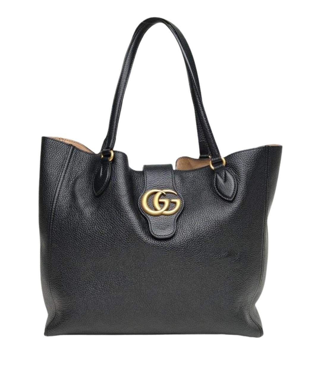 GUCCI Черная кожаная сумка через плечо, фото 1