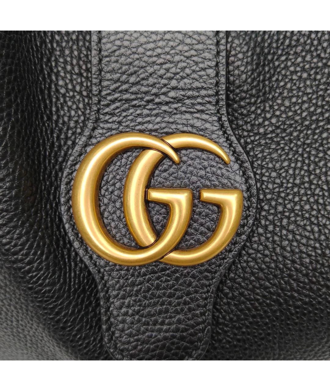 GUCCI Черная кожаная сумка через плечо, фото 8