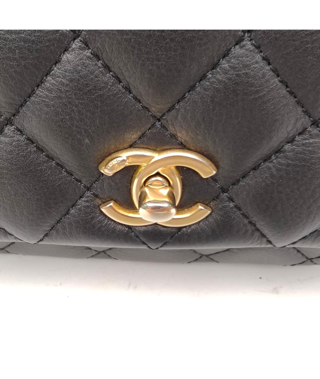 CHANEL Черная кожаная сумка через плечо, фото 7