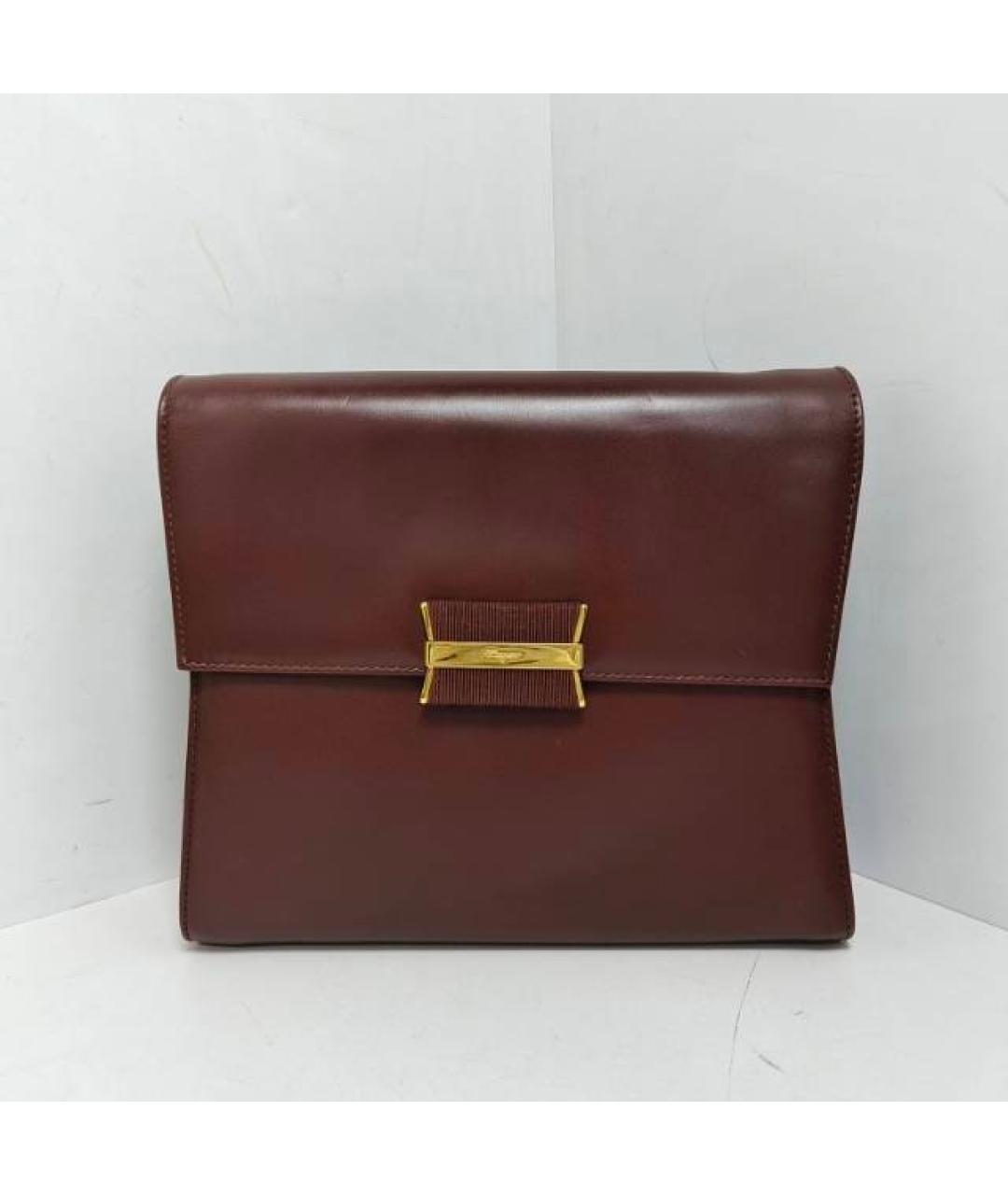 FERRAGAMO Коричневая кожаная сумка через плечо, фото 9