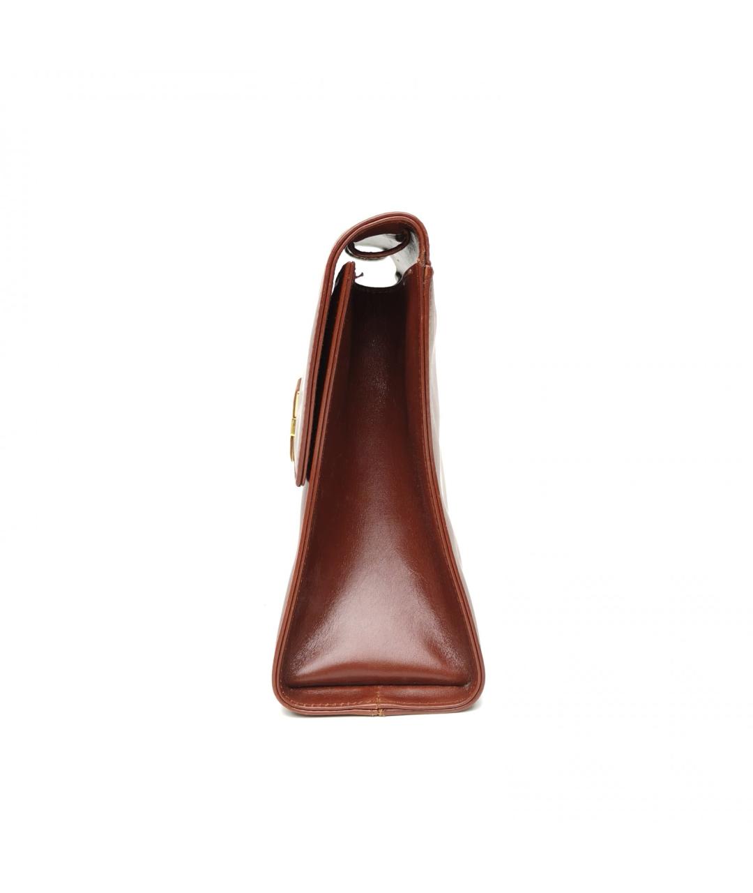 FERRAGAMO Коричневая кожаная сумка через плечо, фото 3