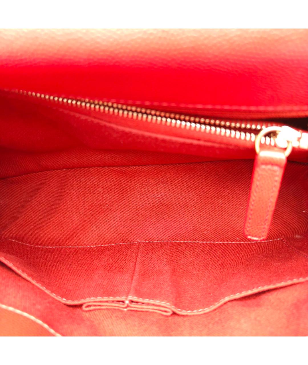 CHANEL Красная кожаная сумка через плечо, фото 8