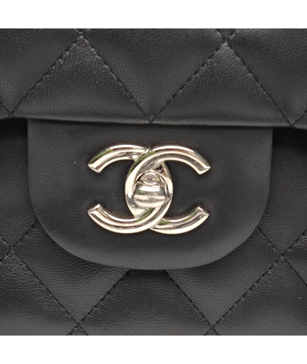 CHANEL Черная кожаная сумка через плечо, фото 7