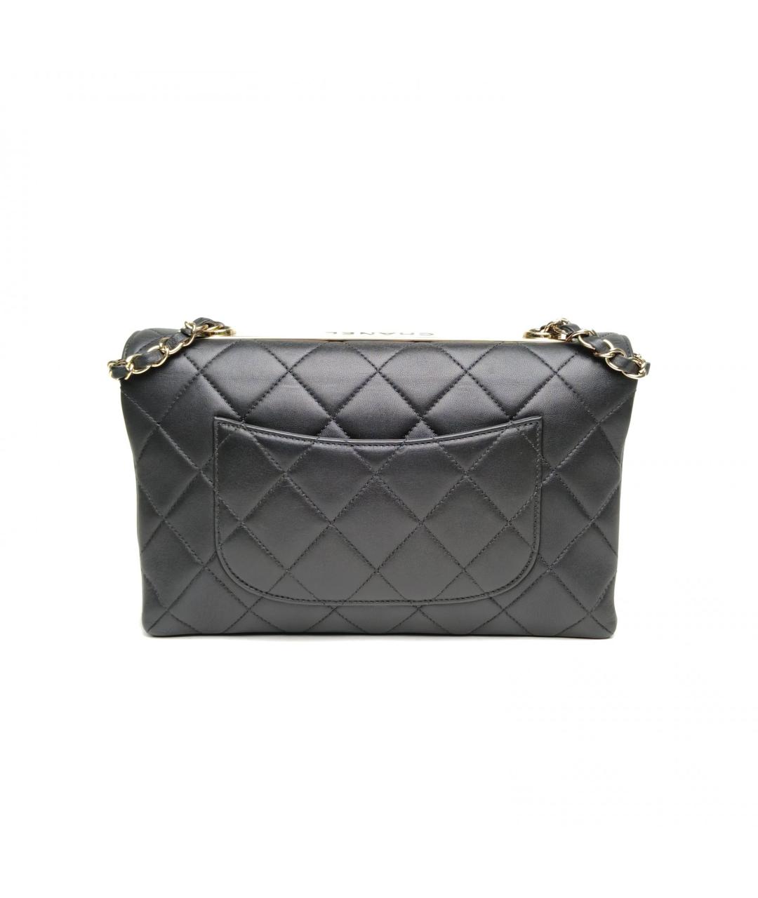 CHANEL Черная кожаная сумка через плечо, фото 4