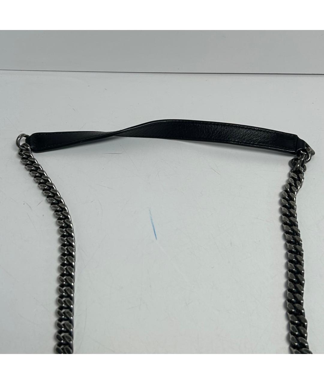 SAINT LAURENT Черная кожаная сумка через плечо, фото 9
