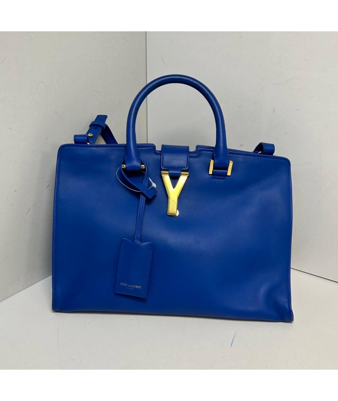SAINT LAURENT Синяя кожаная сумка через плечо, фото 9