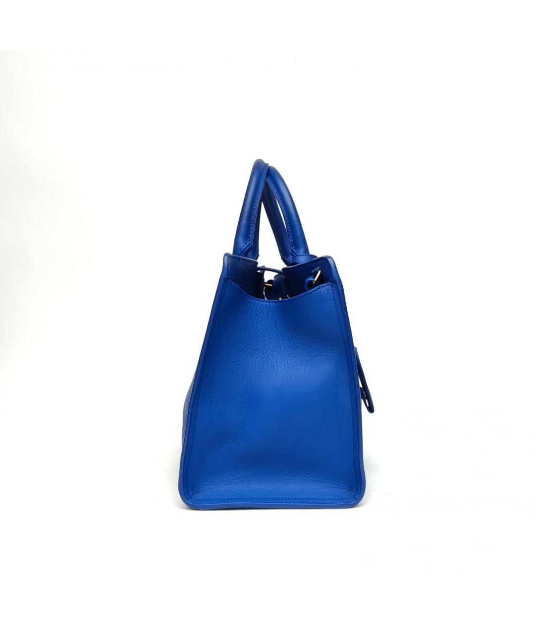 SAINT LAURENT Синяя кожаная сумка через плечо, фото 5