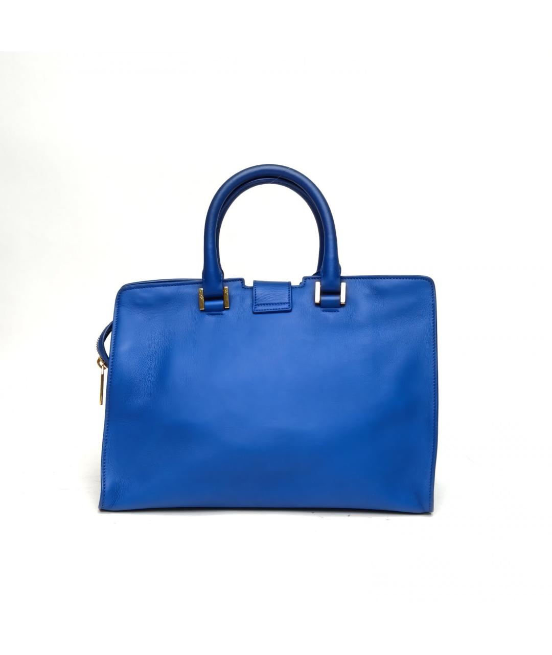 SAINT LAURENT Синяя кожаная сумка через плечо, фото 4