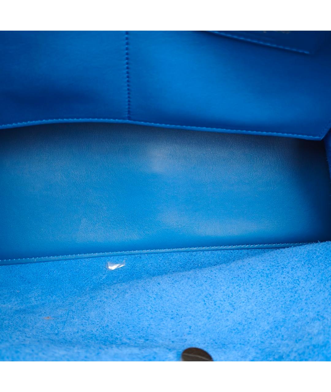 SAINT LAURENT Синяя кожаная сумка через плечо, фото 8