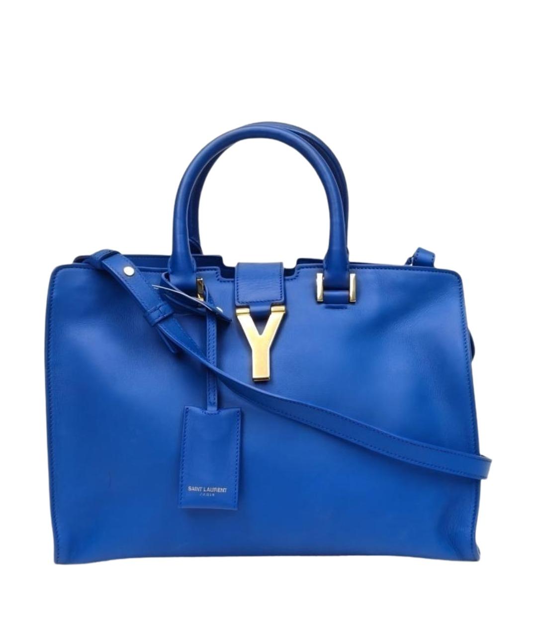 SAINT LAURENT Синяя кожаная сумка через плечо, фото 1