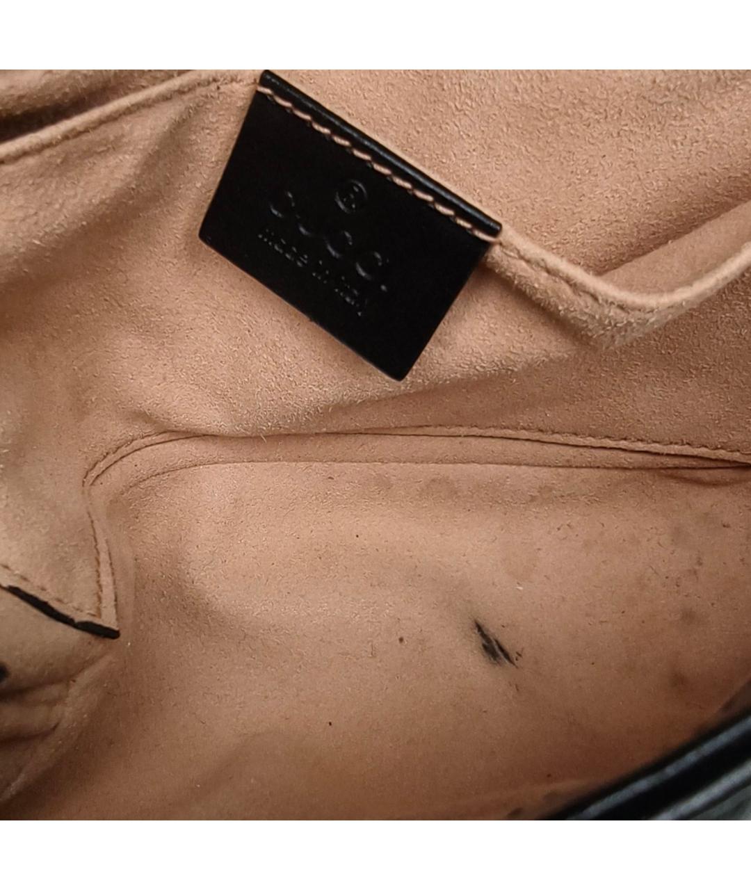 GUCCI Черная кожаная сумка через плечо, фото 8