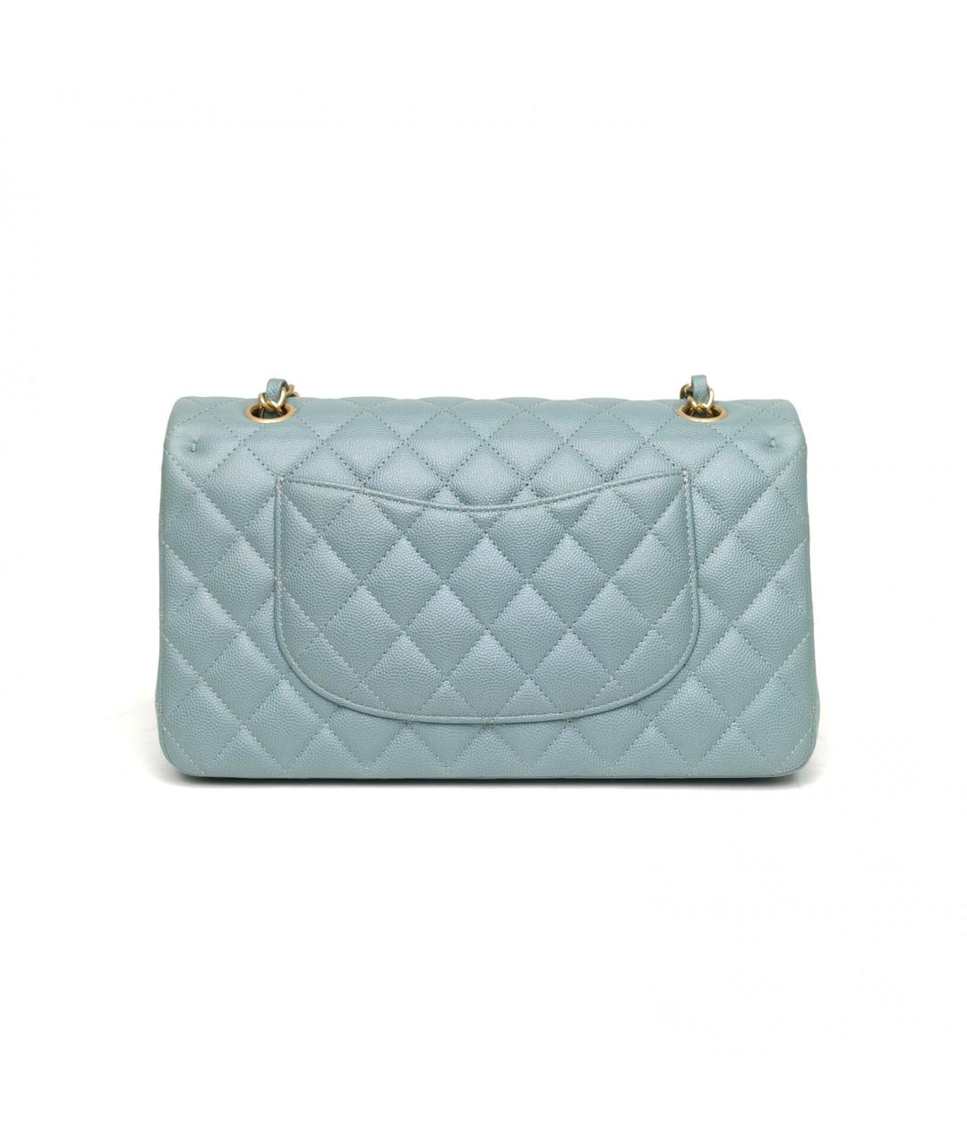 CHANEL Голубая кожаная сумка через плечо, фото 4