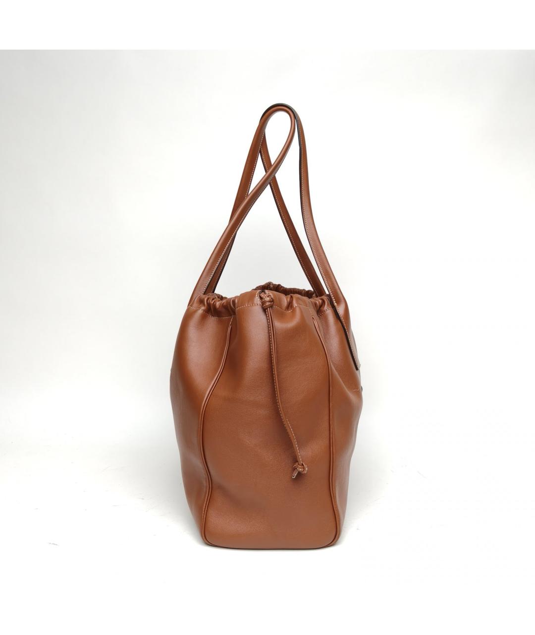 CELINE Коричневая кожаная сумка через плечо, фото 5