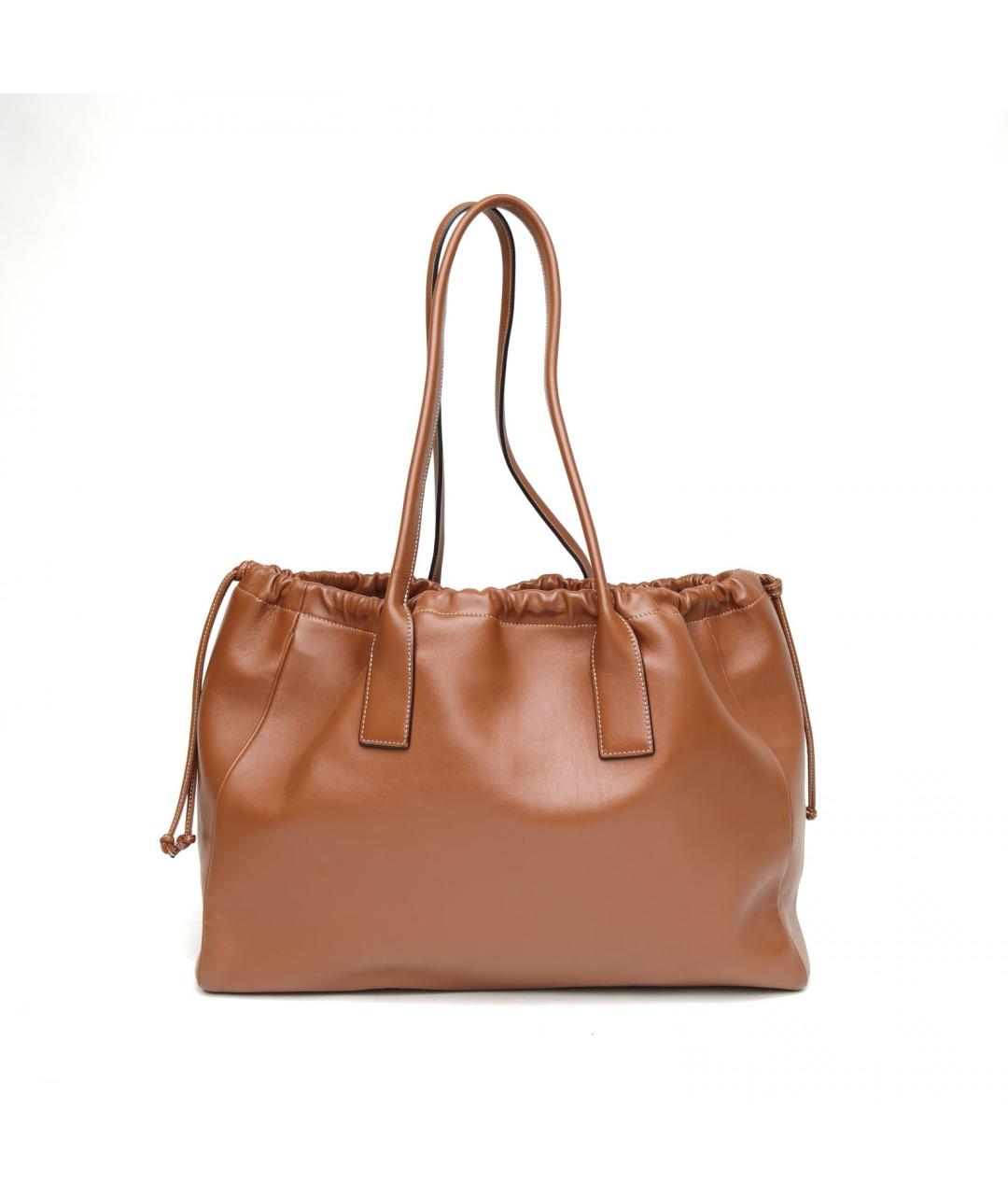 CELINE Коричневая кожаная сумка через плечо, фото 4