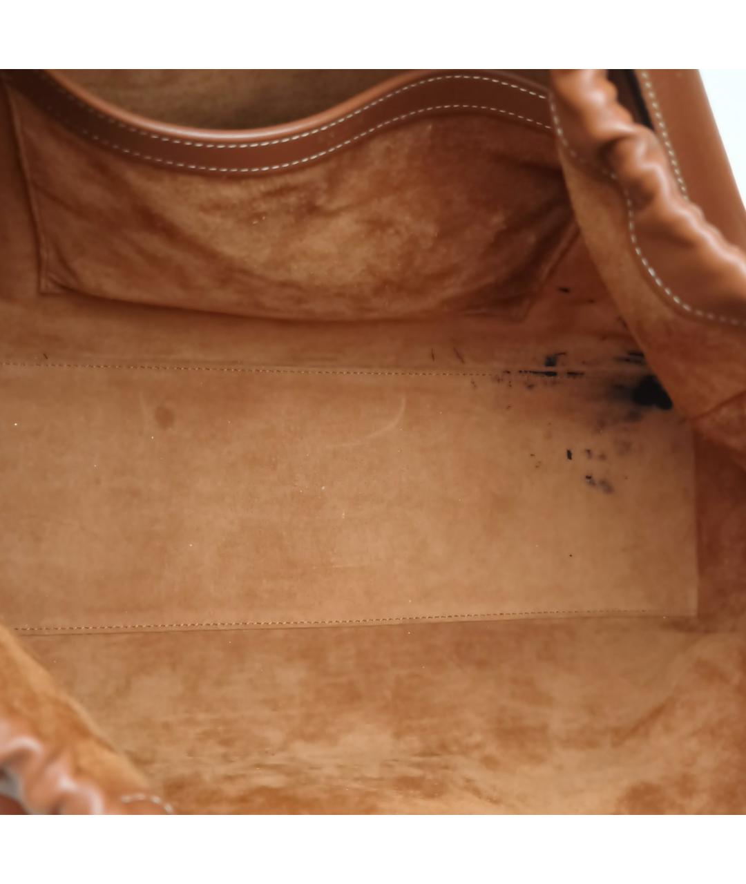 CELINE Коричневая кожаная сумка через плечо, фото 8
