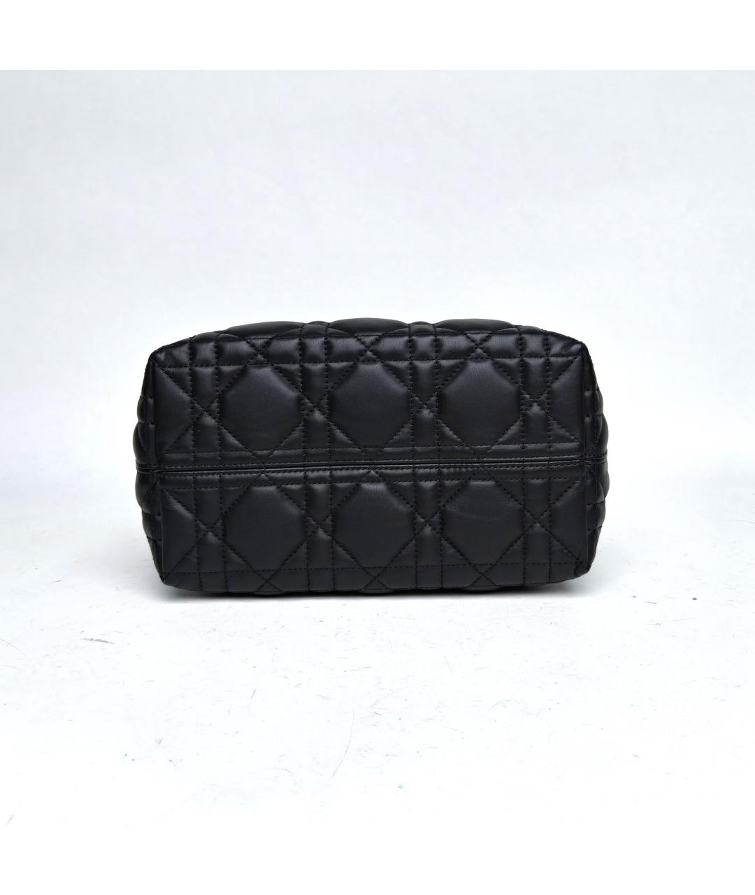 CHRISTIAN DIOR Черная кожаная сумка через плечо, фото 6