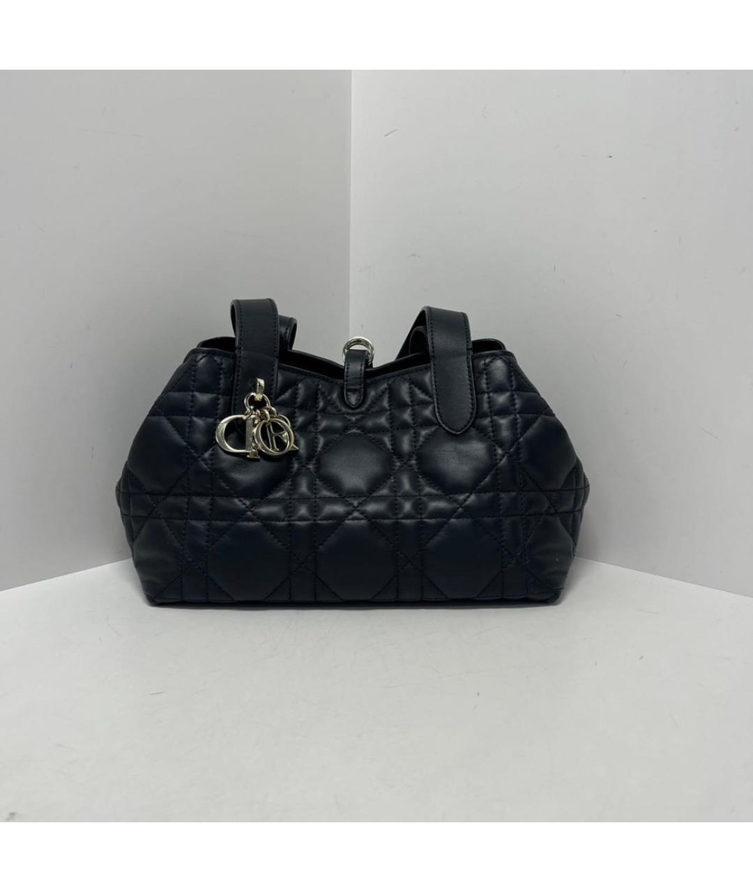 CHRISTIAN DIOR Черная кожаная сумка через плечо, фото 8