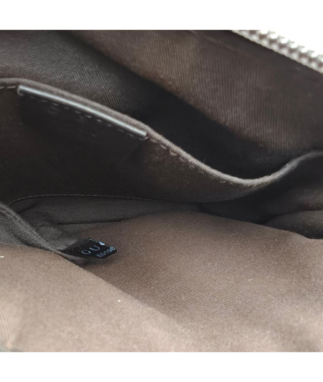 GUCCI Коричневая кожаная сумка через плечо, фото 7