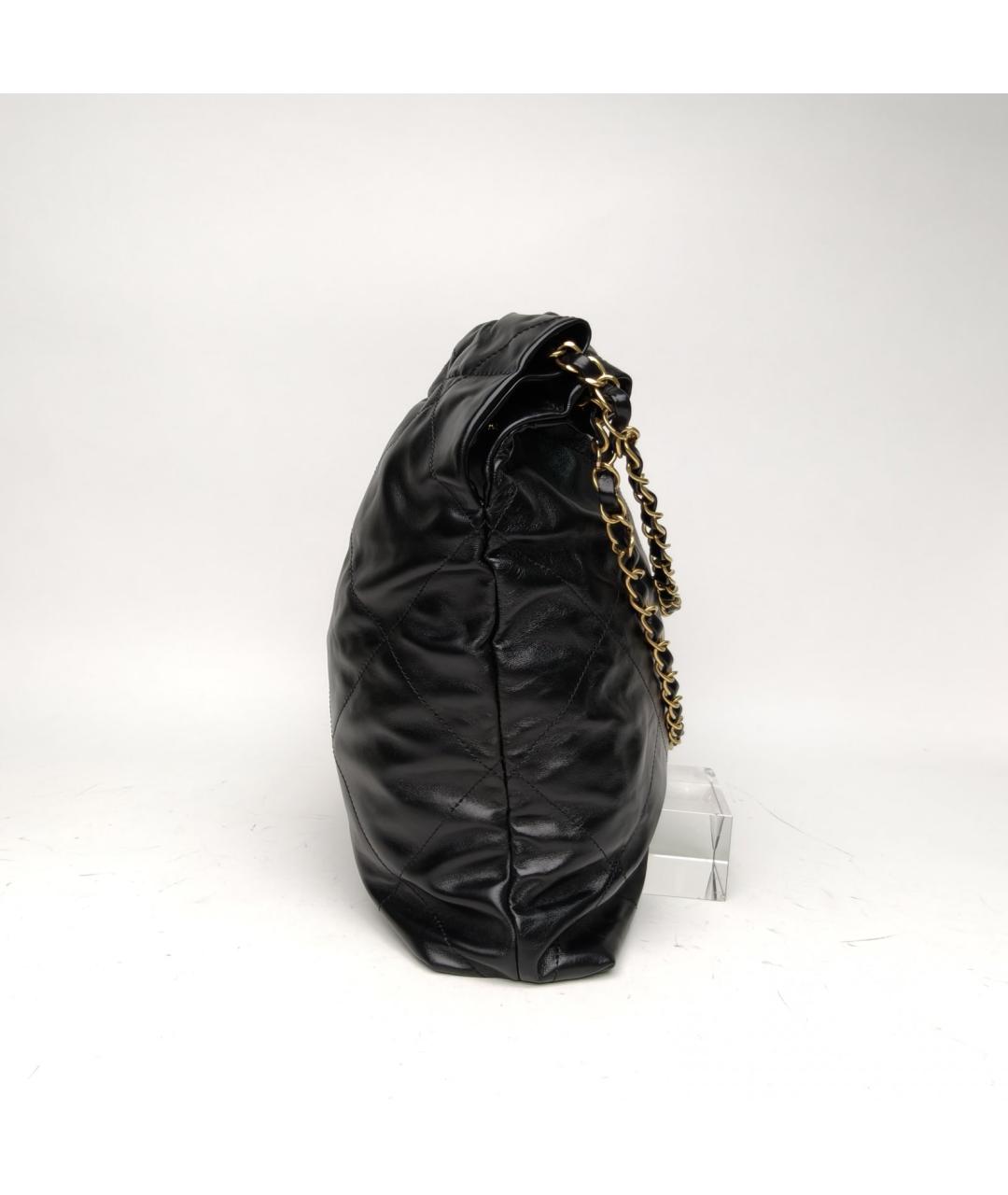 CHANEL Черная кожаная сумка через плечо, фото 3