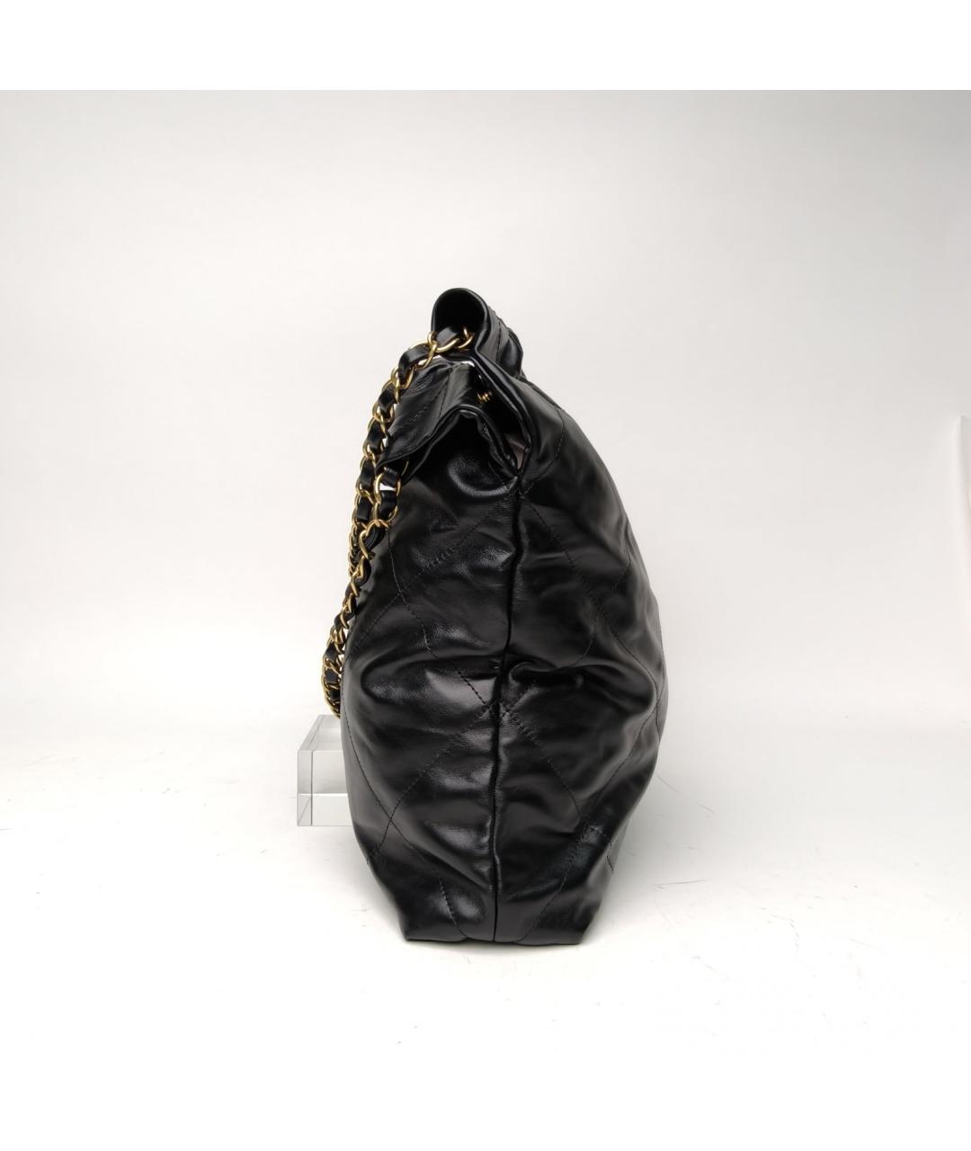 CHANEL Черная кожаная сумка через плечо, фото 5