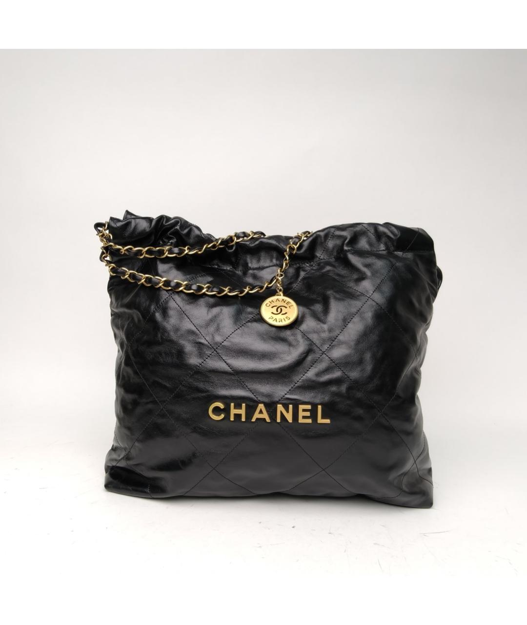 CHANEL Черная кожаная сумка через плечо, фото 2