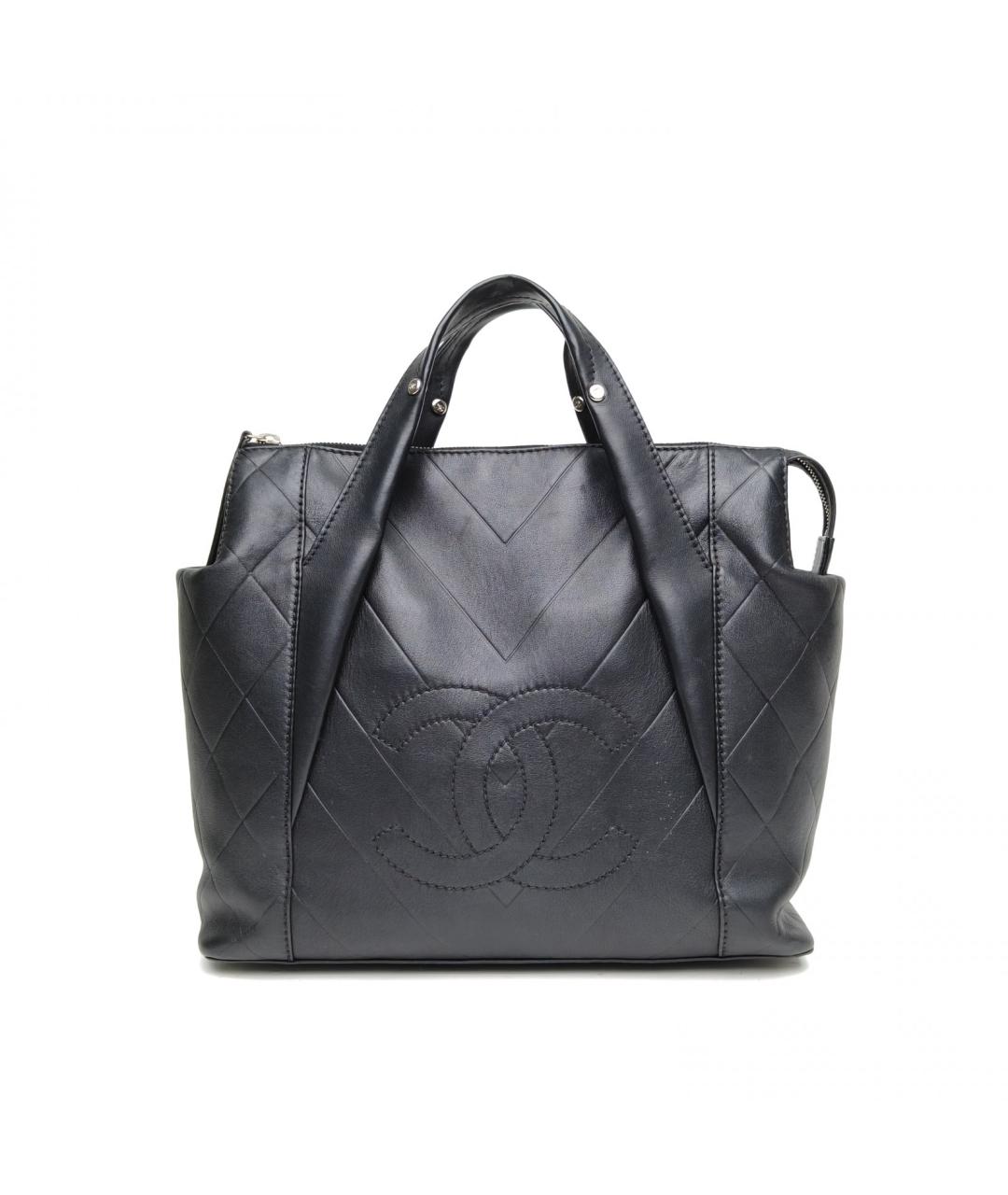 CHANEL Черная кожаная сумка через плечо, фото 2