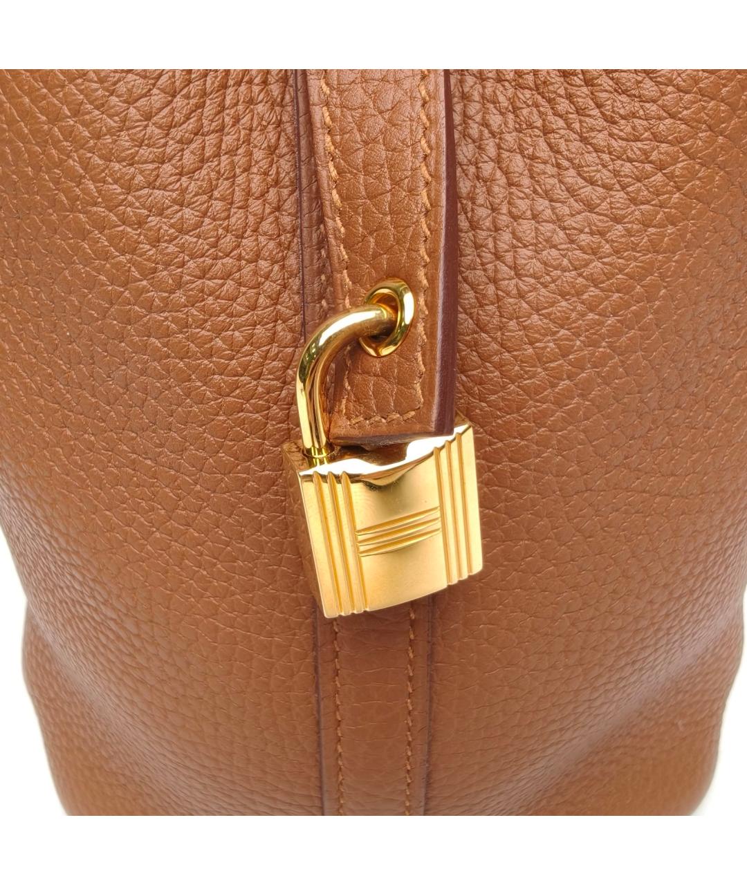 HERMES Коричневая кожаная сумка через плечо, фото 7