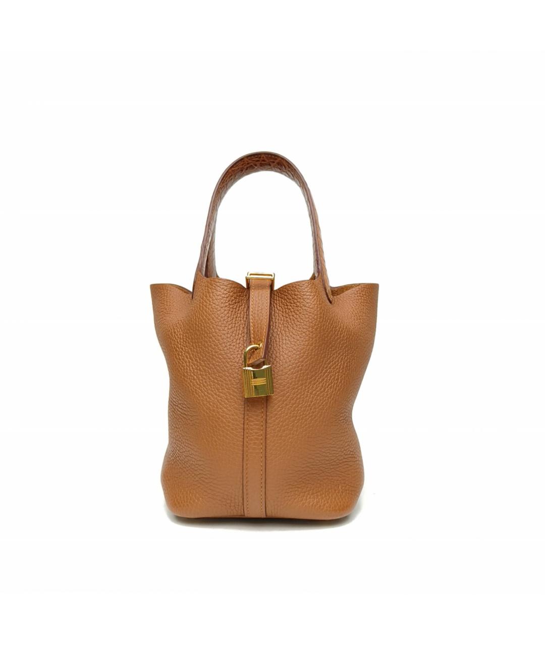 HERMES Коричневая кожаная сумка через плечо, фото 2