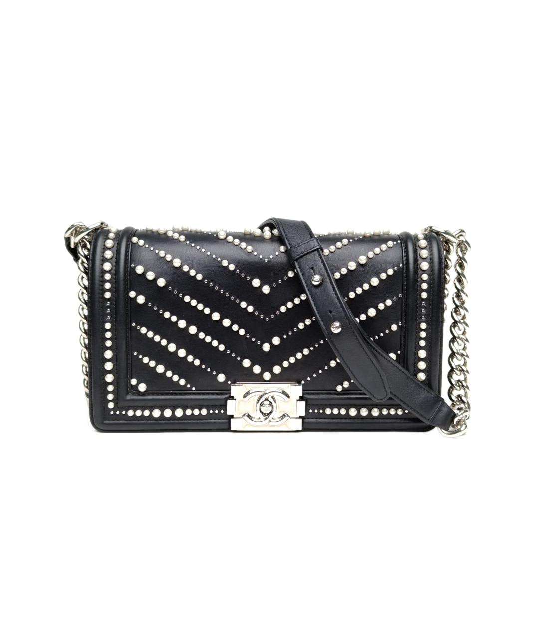 CHANEL Черная кожаная сумка через плечо, фото 9