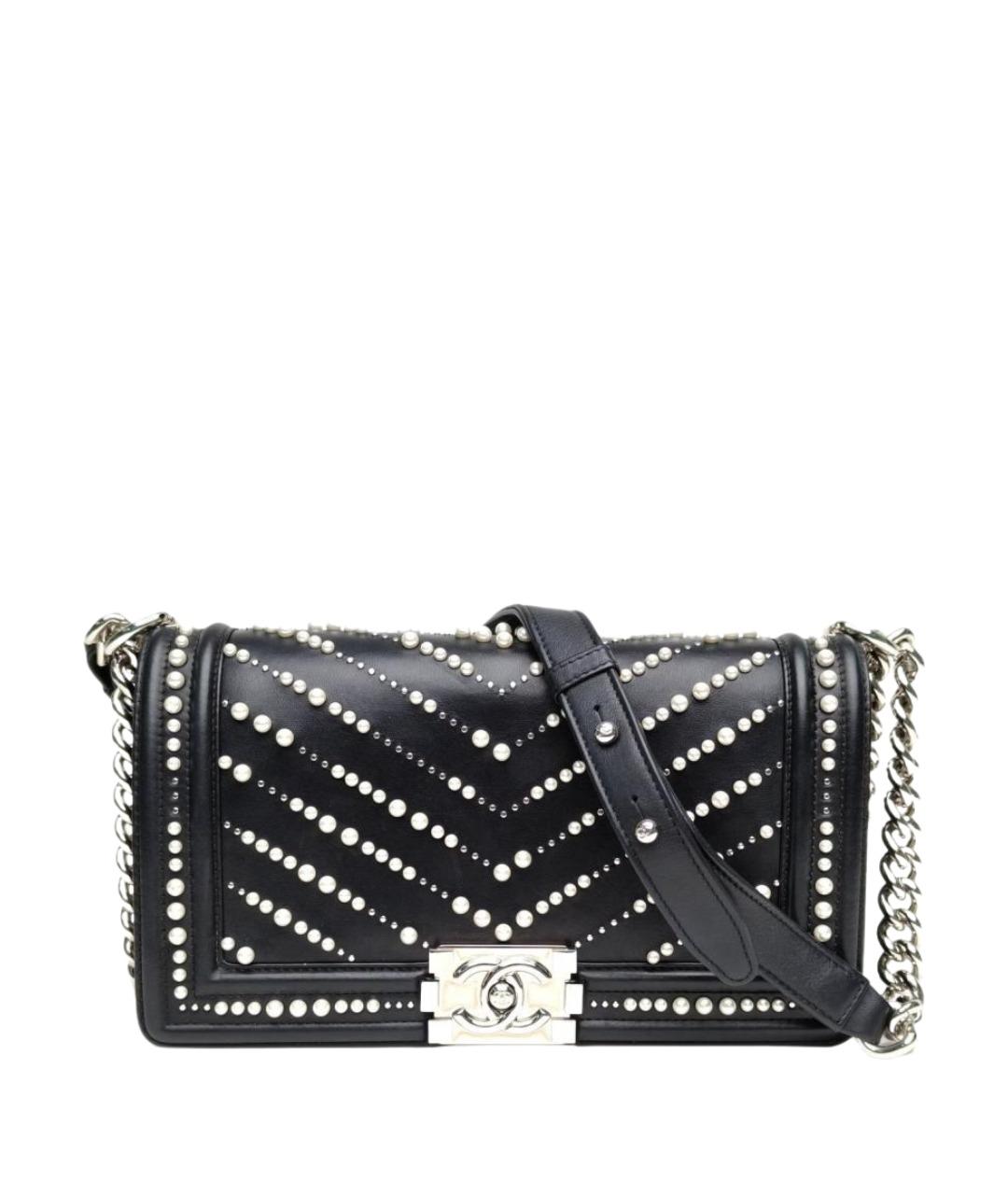 CHANEL Черная кожаная сумка через плечо, фото 1