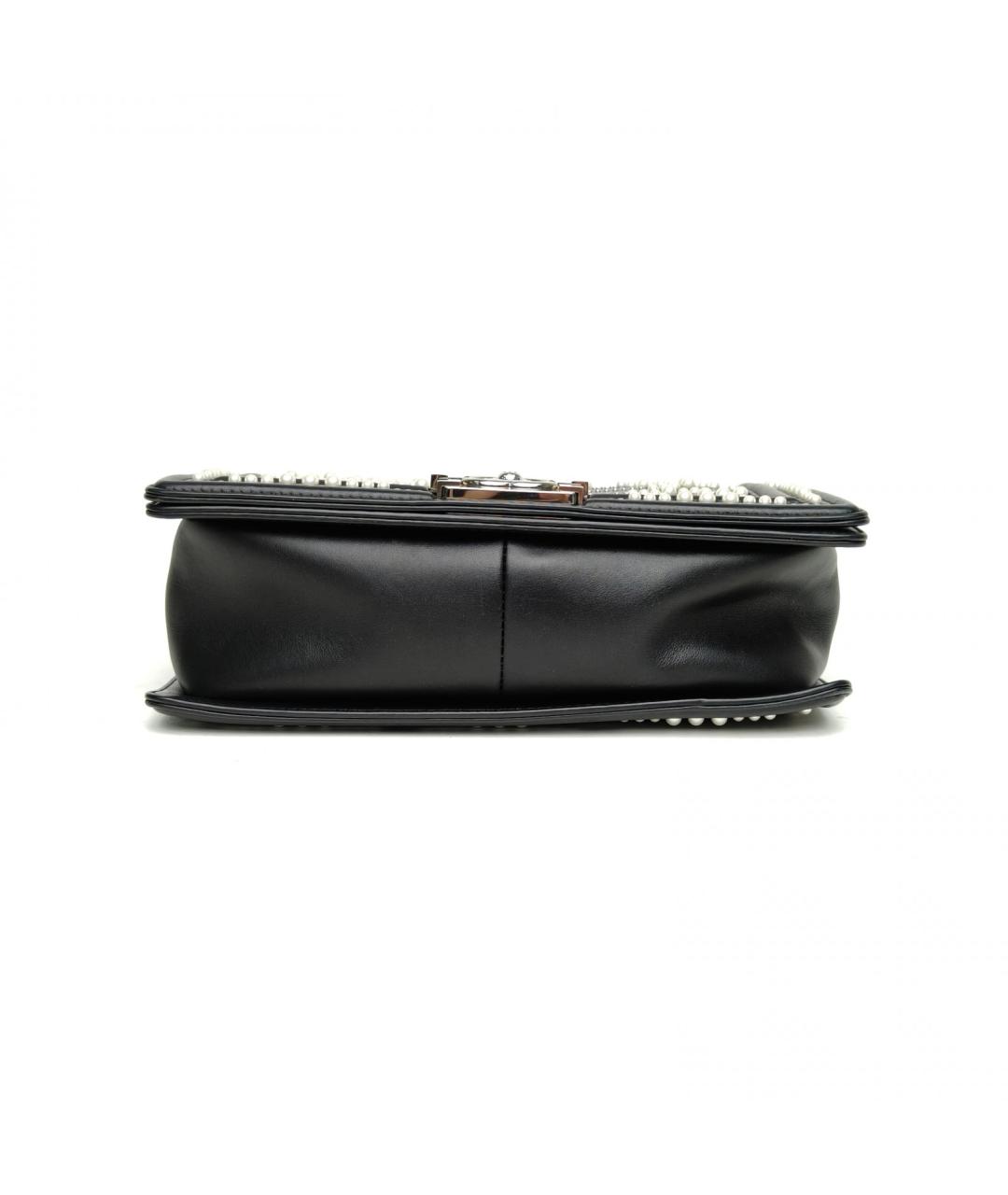 CHANEL Черная кожаная сумка через плечо, фото 6