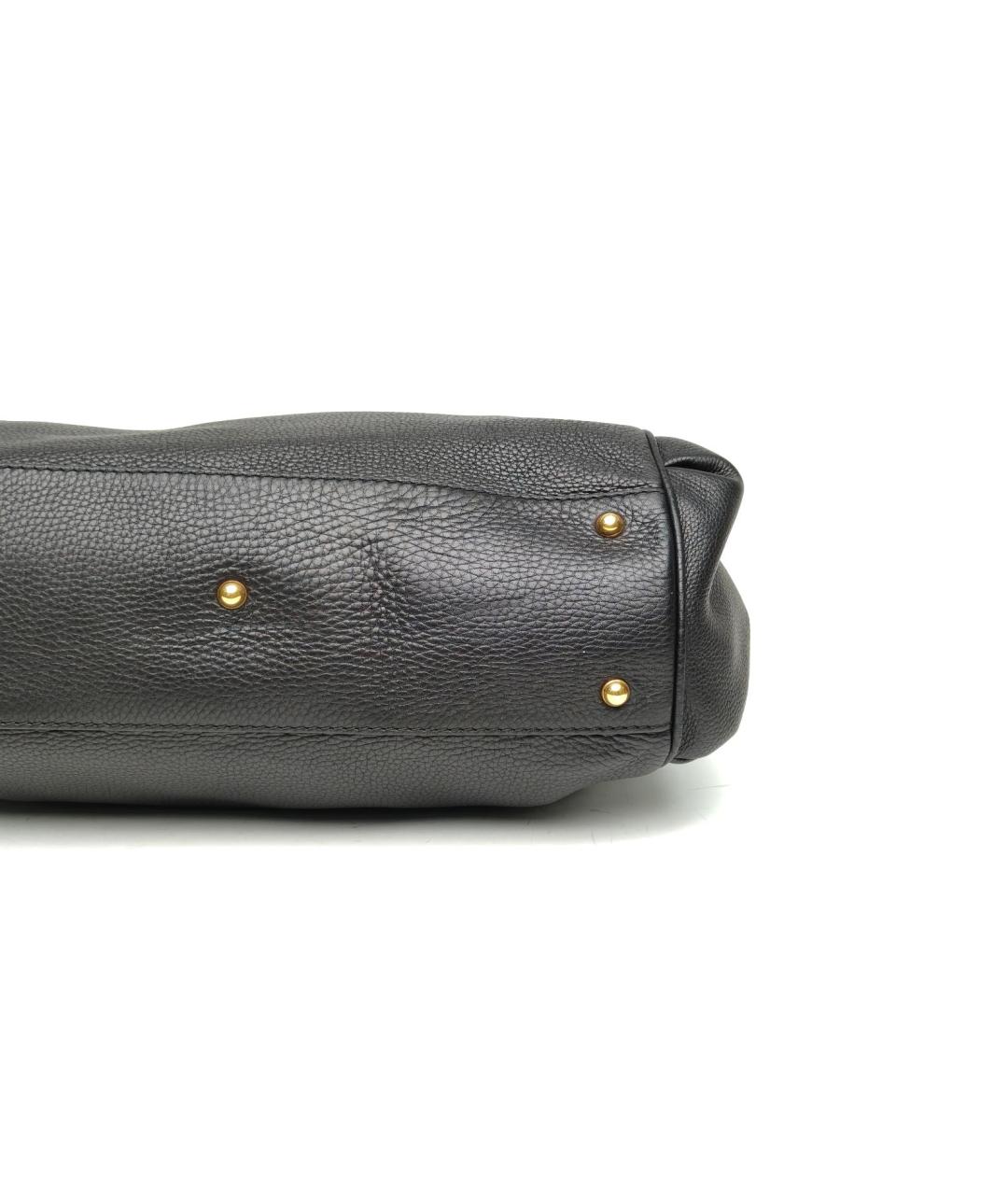 GUCCI Черная кожаная сумка через плечо, фото 7