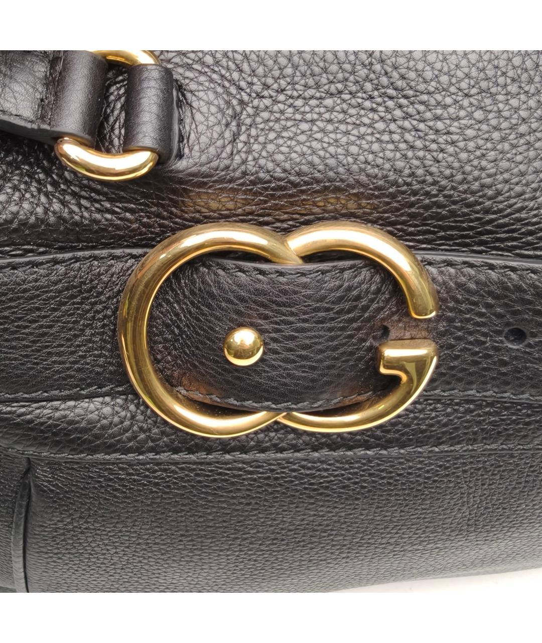 GUCCI Черная кожаная сумка через плечо, фото 8