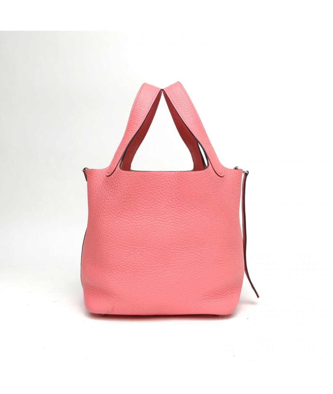 HERMES Розовая кожаная сумка через плечо, фото 3