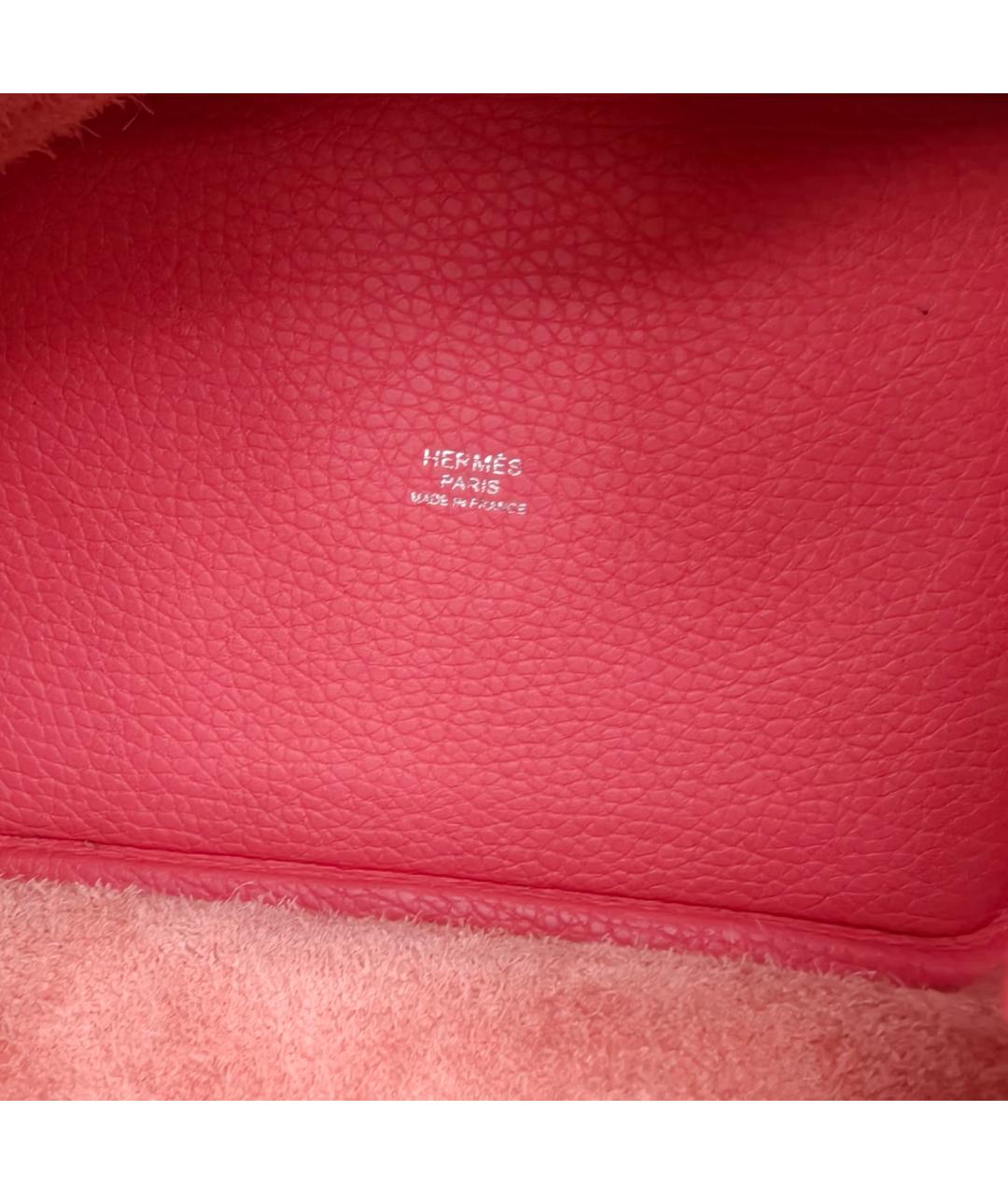 HERMES Розовая кожаная сумка через плечо, фото 7