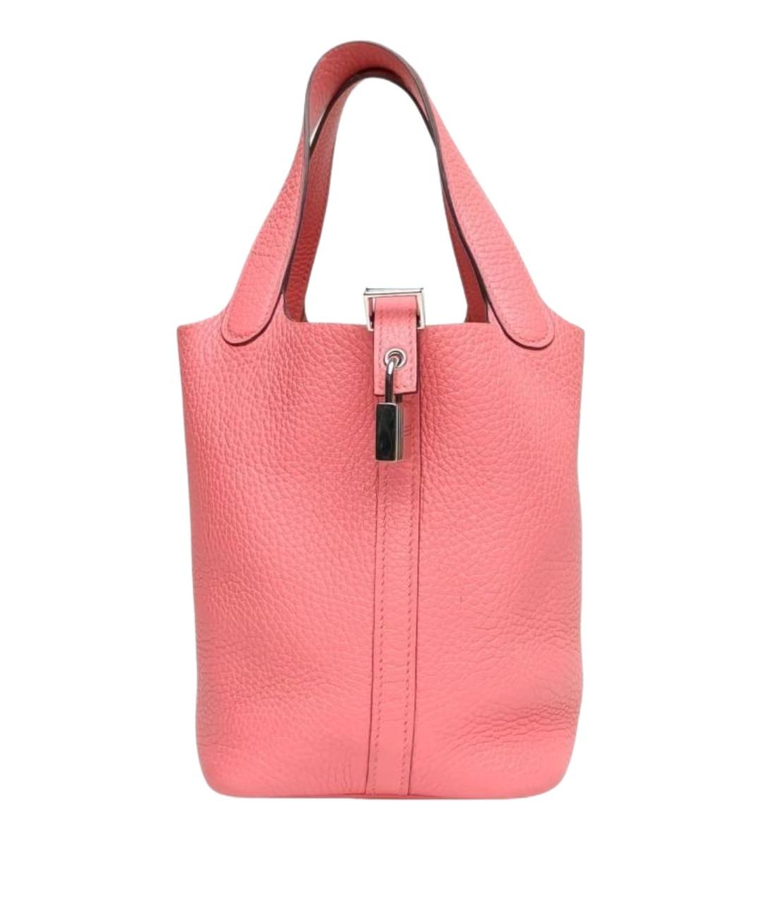 HERMES Розовая кожаная сумка через плечо, фото 1