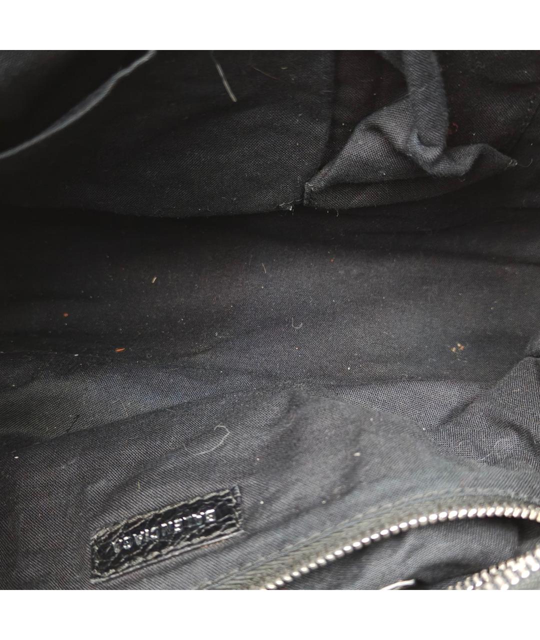 BALENCIAGA Черная кожаная сумка через плечо, фото 7