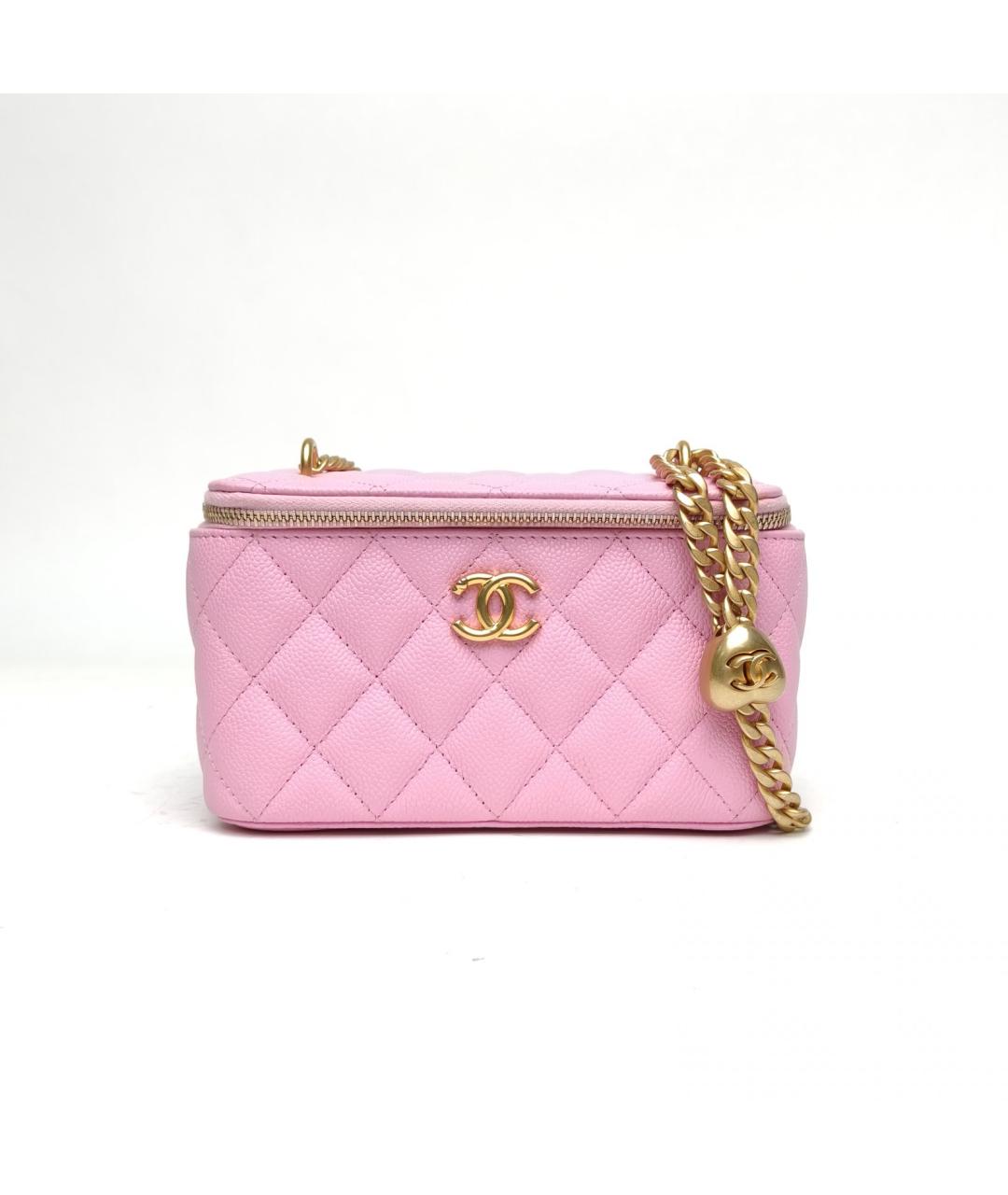 CHANEL Розовая кожаная сумка через плечо, фото 2