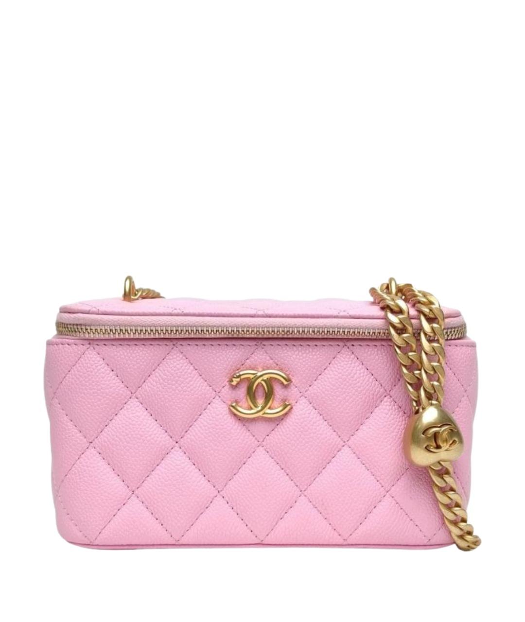 CHANEL Розовая кожаная сумка через плечо, фото 1