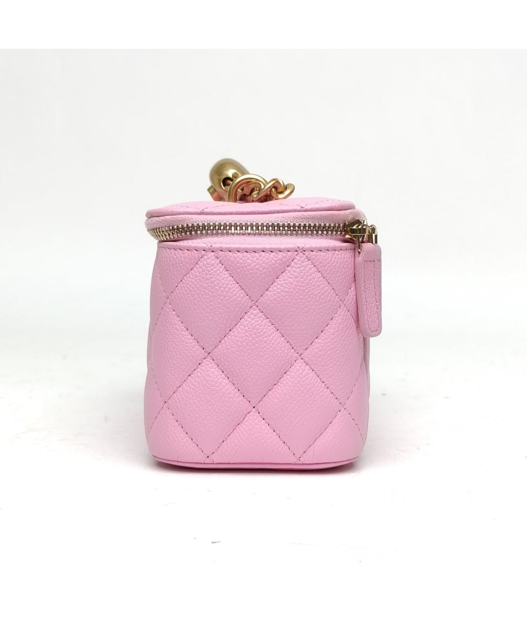 CHANEL Розовая кожаная сумка через плечо, фото 3
