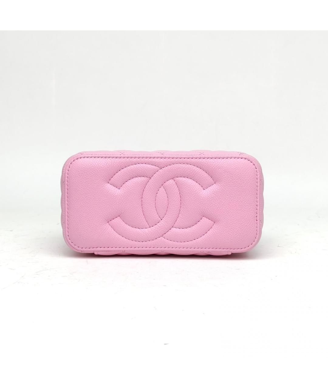 CHANEL Розовая кожаная сумка через плечо, фото 6