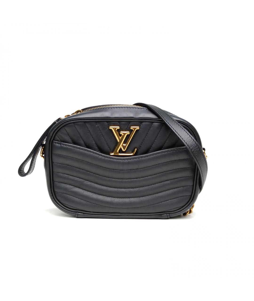 LOUIS VUITTON Черная кожаная сумка через плечо, фото 2