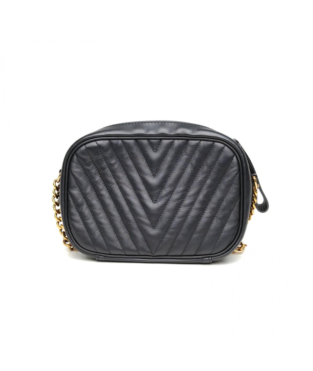 LOUIS VUITTON Черная кожаная сумка через плечо, фото 4