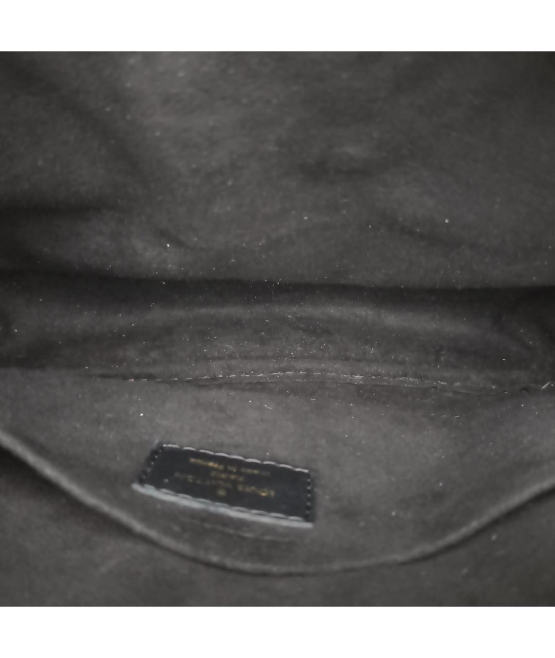 LOUIS VUITTON Черная кожаная сумка через плечо, фото 8