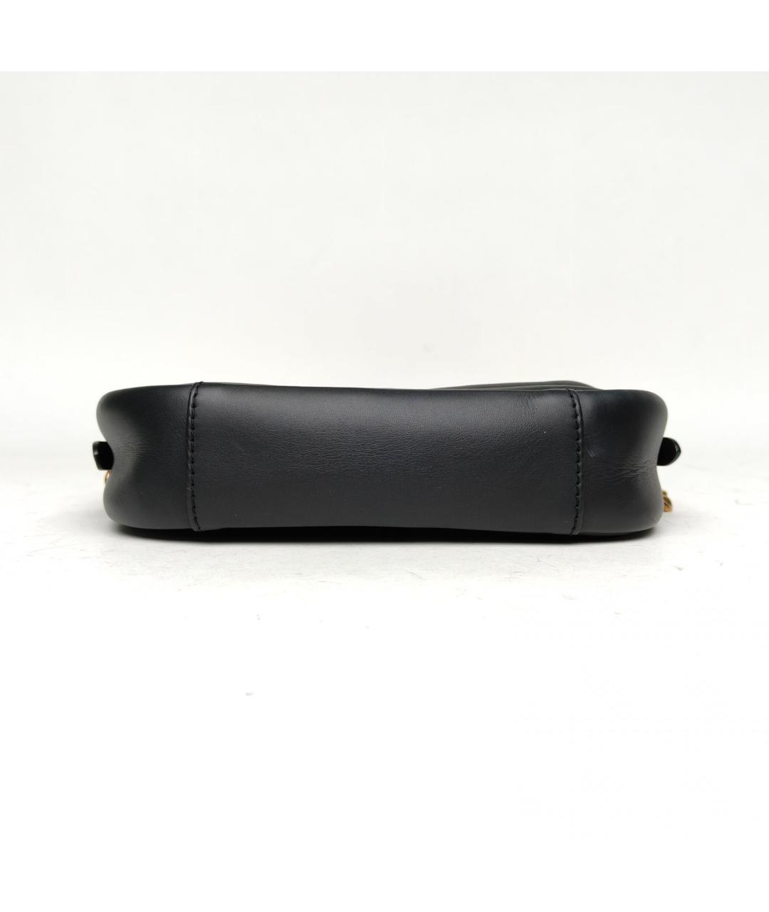 LOUIS VUITTON Черная кожаная сумка через плечо, фото 6