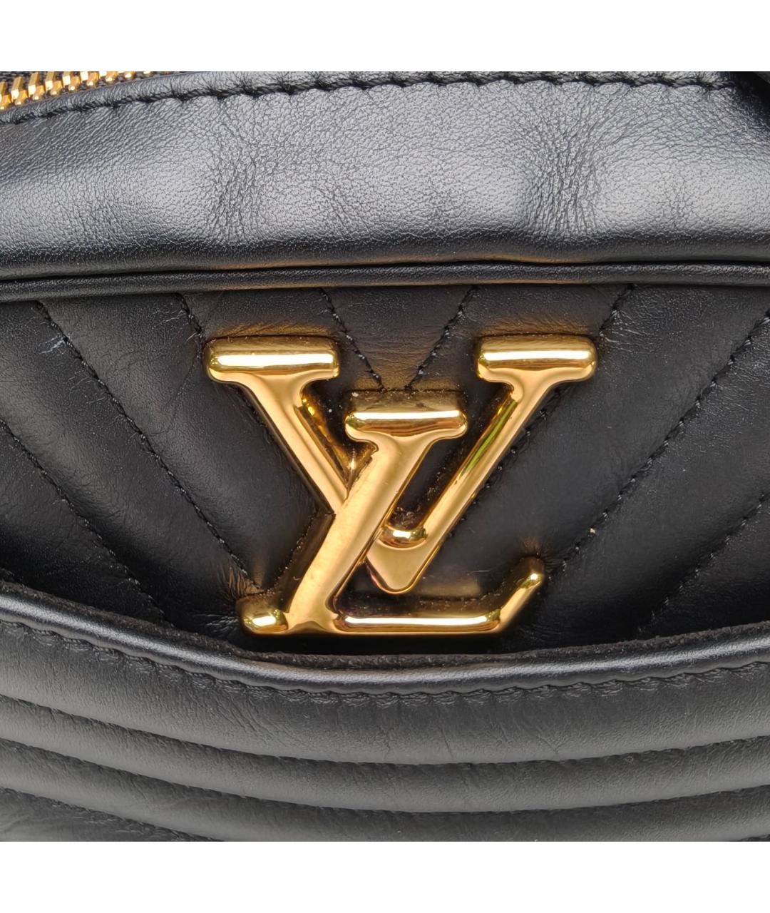 LOUIS VUITTON Черная кожаная сумка через плечо, фото 7